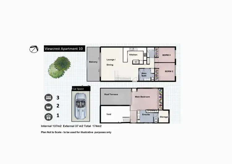 Floorplan of Homely apartment listing, 10/24 Viewland Drive, Noosa Heads QLD 4567