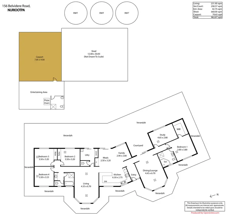 Floorplan of Homely rural property listing, 156 Belvidere Rd, Nuriootpa SA 5355