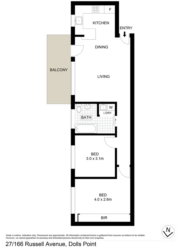 Floorplan of Homely apartment listing, 27/166 Russell Avenue, Dolls Point NSW 2219