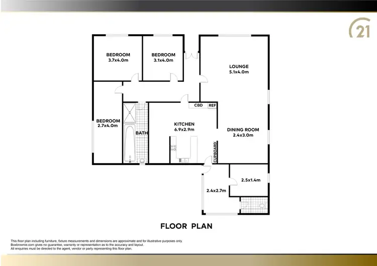 Floorplan of Homely house listing, 40 Wheelton Street, Kingscote SA 5223