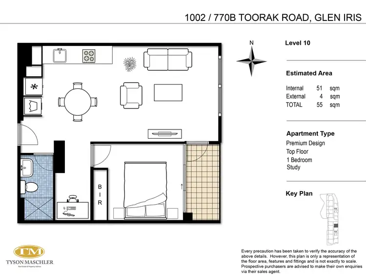 Floorplan of Homely apartment listing, 1002/770B Toorak Road, Glen Iris VIC 3146