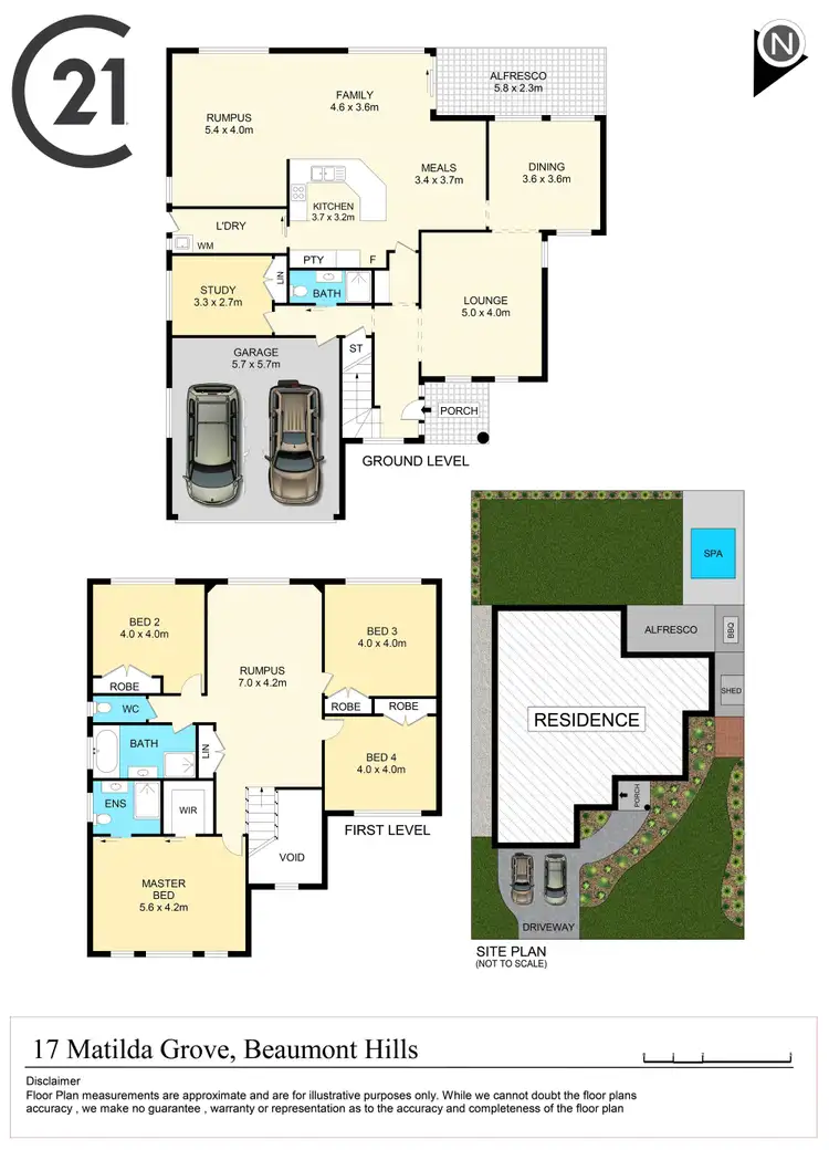 Floorplan of Homely house listing, 17 Matilda Grove, Beaumont Hills NSW 2155