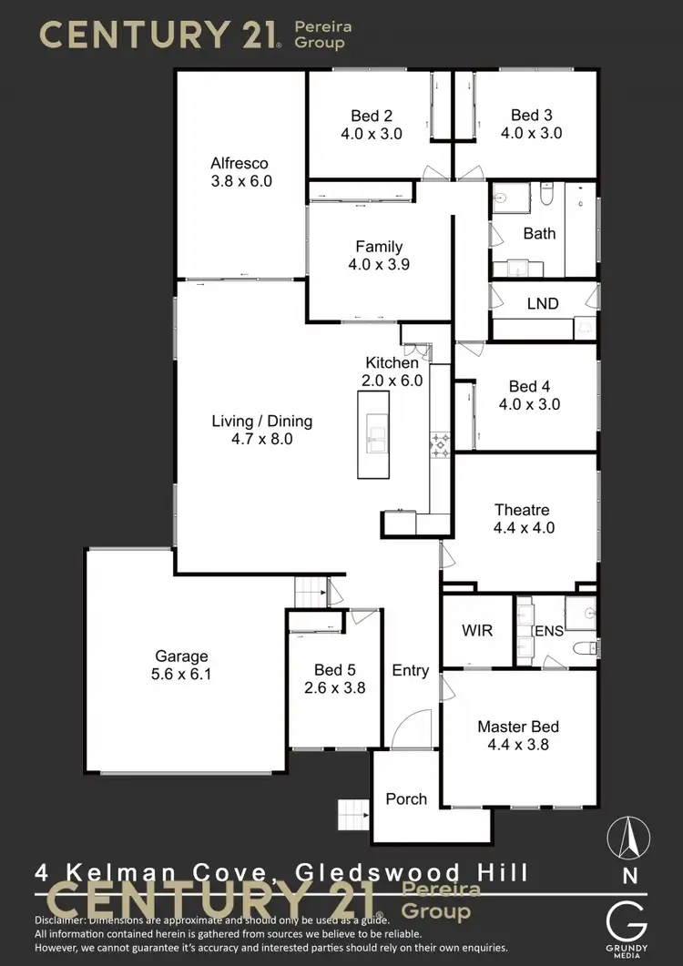 Floorplan of Homely house listing, 4 Kelman Cove, Gledswood Hills NSW 2557