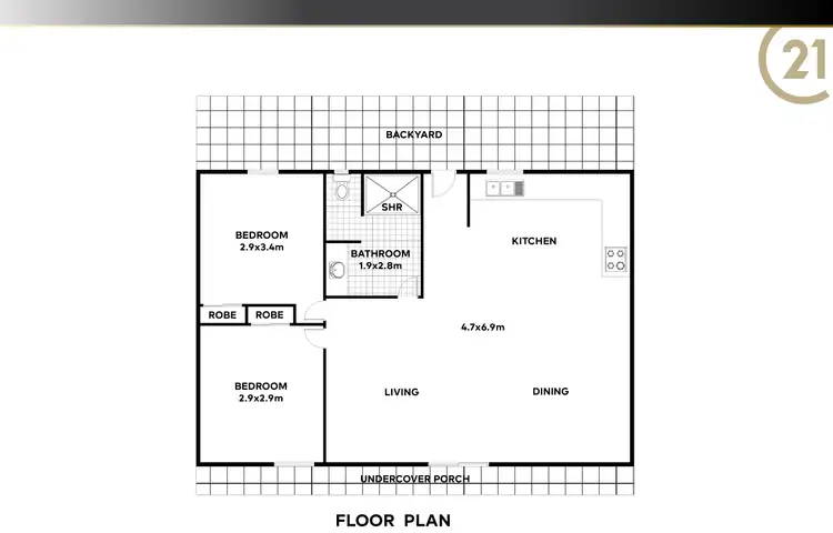 Floorplan of Homely unit listing, 3/16 Buller Street, Kingscote SA 5223