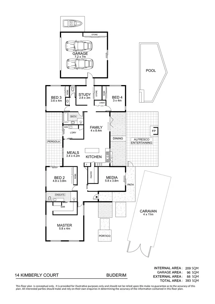 Floorplan of Homely house listing, 14 Kimberly Court, Buderim QLD 4556
