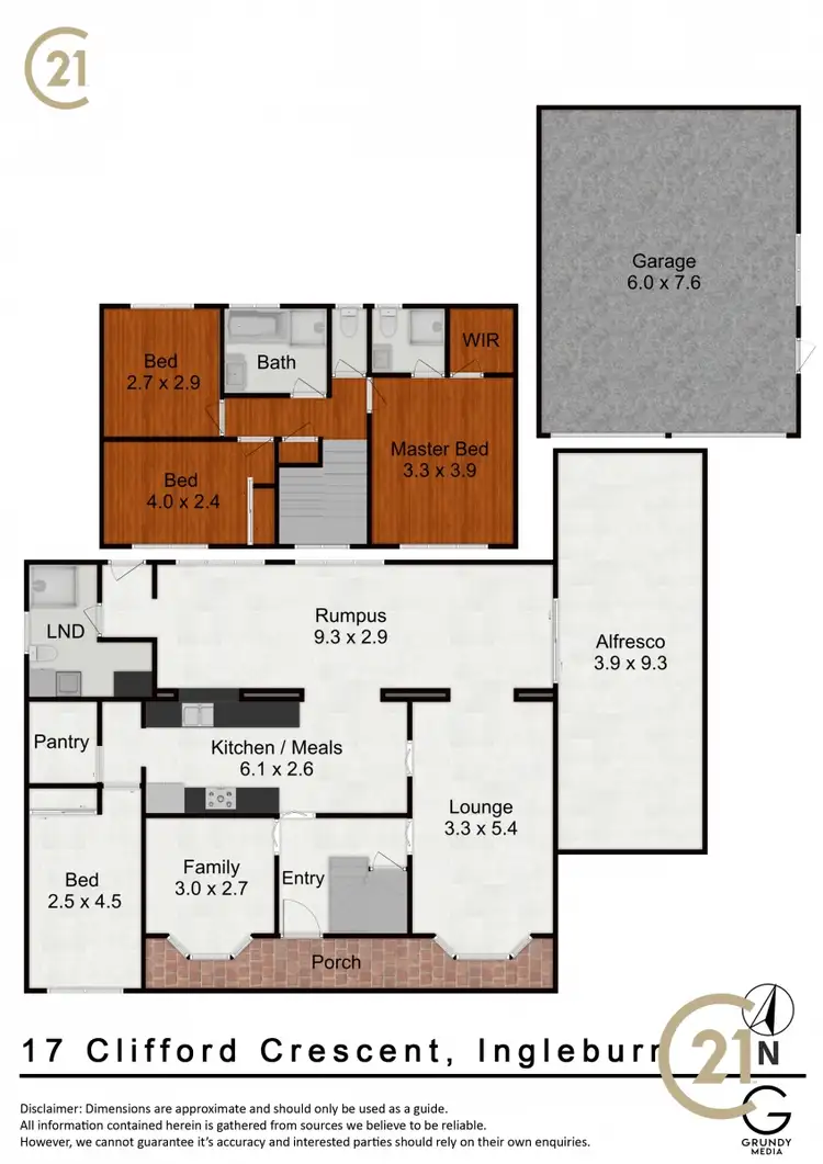 Floorplan of Homely house listing, 17 Clifford Cres, Ingleburn NSW 2565