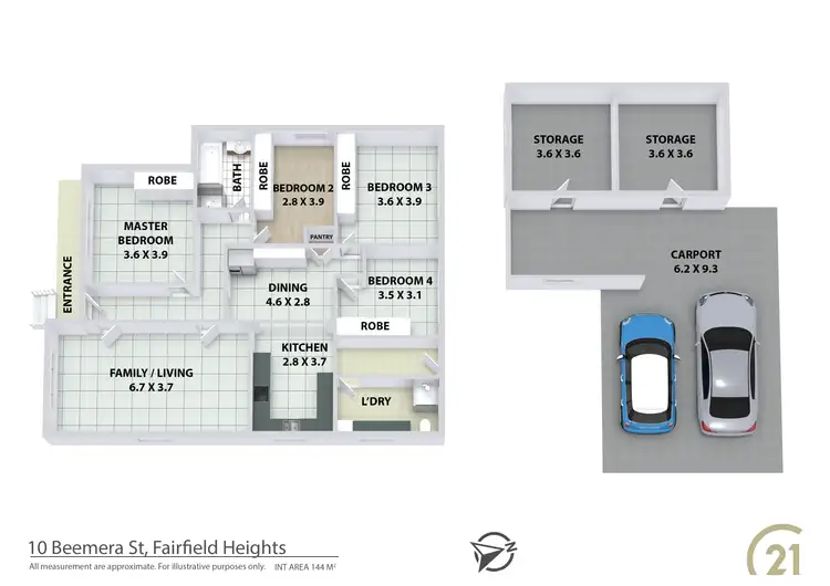 Floorplan of Homely house listing, 10 Beemera Street, Fairfield Heights NSW 2165