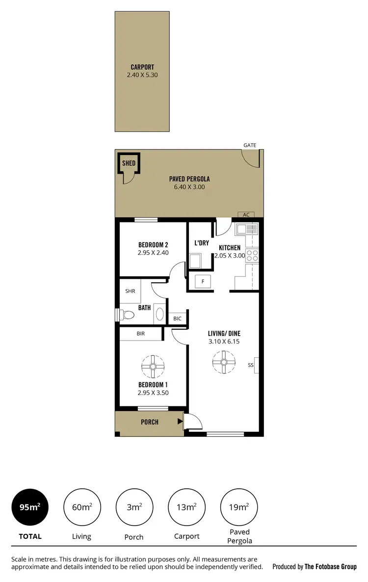 Floorplan of Homely unit listing, 1/19-21 Hillier Road, Morphett Vale SA 5162