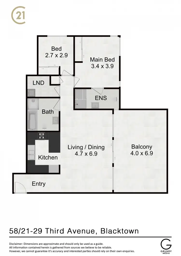 Floorplan of Homely unit listing, 58/21-29 Third Avenue, Blacktown NSW 2148