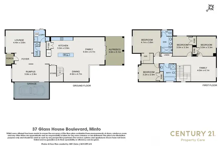 Floorplan of Homely house listing, 37 Glass House Boulevard, Minto NSW 2566