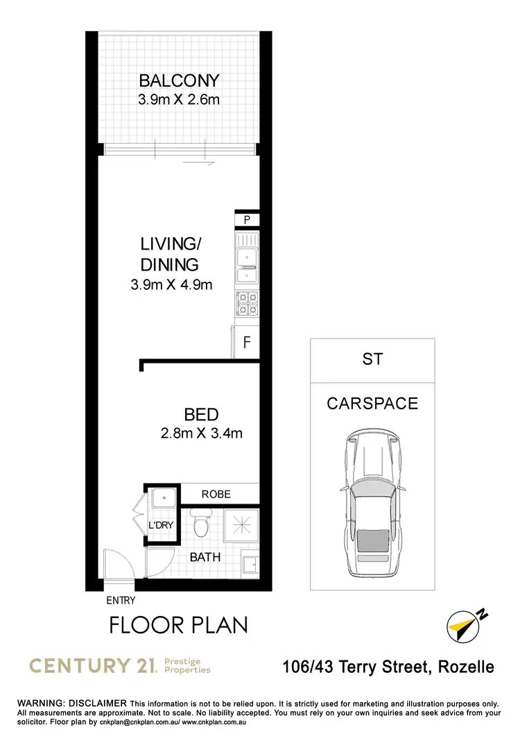 Floorplan of Homely apartment listing, 106/43 Terry Street, Rozelle NSW 2039