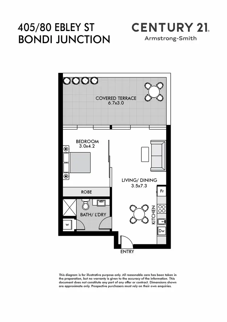 Floorplan of Homely apartment listing, 405/80 Ebley Street, Bondi Junction NSW 2022