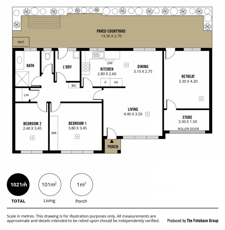 Floorplan of Homely unit listing, 2/22 Illawarra Avenue, Hove SA 5048