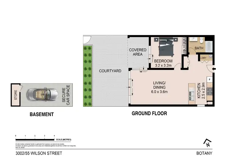 Floorplan of Homely apartment listing, 3002/55 Wilson Street, Botany NSW 2019