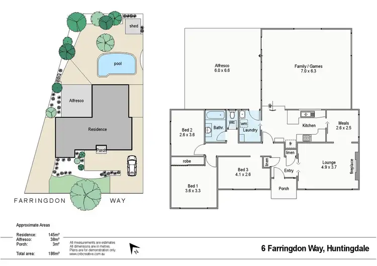 Floorplan of Homely house listing, 6 Farringdon Way, Huntingdale WA 6110