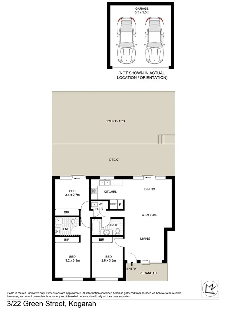 Floorplan of Homely villa listing, 3/22 Green Street, Kogarah NSW 2217