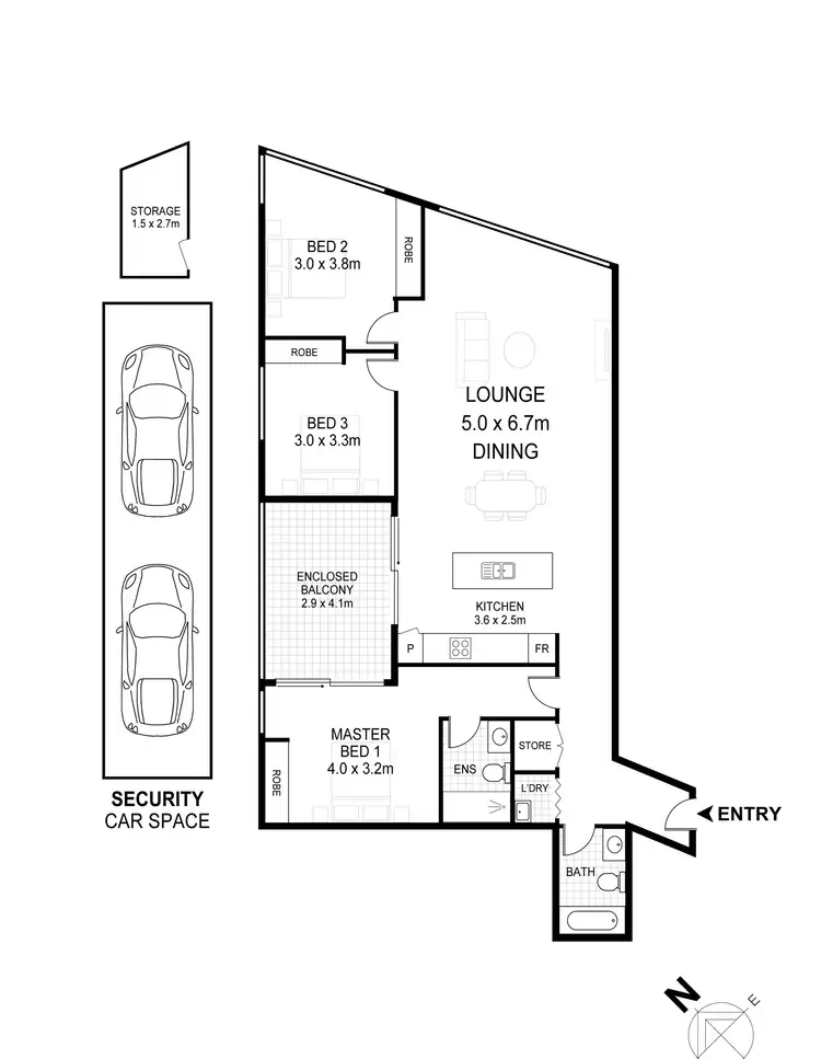 Floorplan of Homely apartment listing, 1609/9 Brodie Spark Drive, Wolli Creek NSW 2205