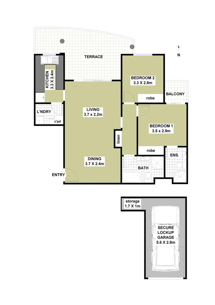 Floorplan of Homely apartment listing, 6/4 Taylors Drive, Lane Cove NSW 2066