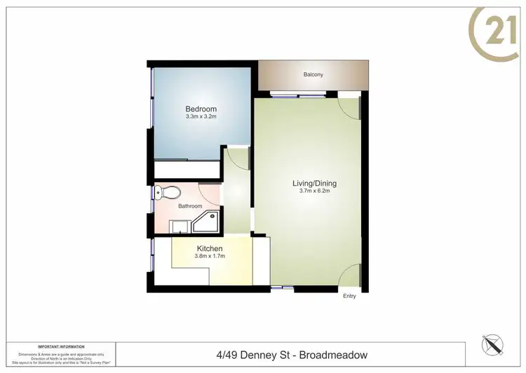 Floorplan of Homely unit listing, 4/49 Denney Street, Broadmeadow NSW 2292
