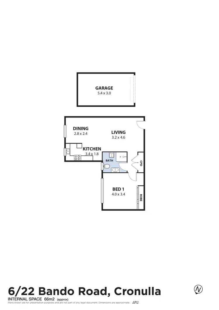 Floorplan of Homely apartment listing, 6/22-24 Bando Road, Cronulla NSW 2230