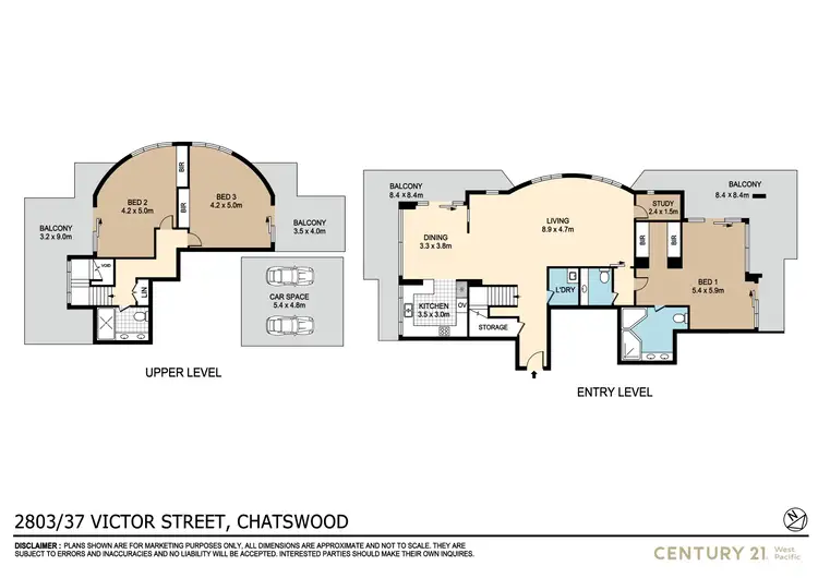 Floorplan of Homely apartment listing, 2803/37 Victor St, Chatswood NSW 2067
