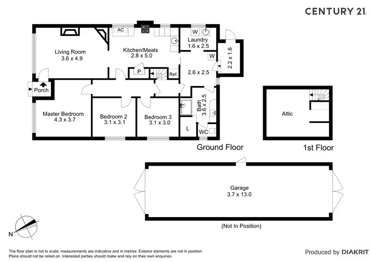 Floorplan of Homely house listing, 13 Miller Street, Tongala VIC 3621