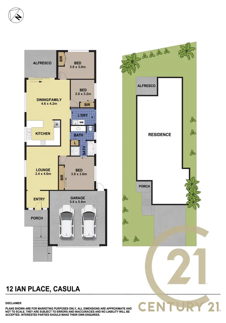Floorplan of Homely house listing, 12 Ian Place, Casula NSW 2170