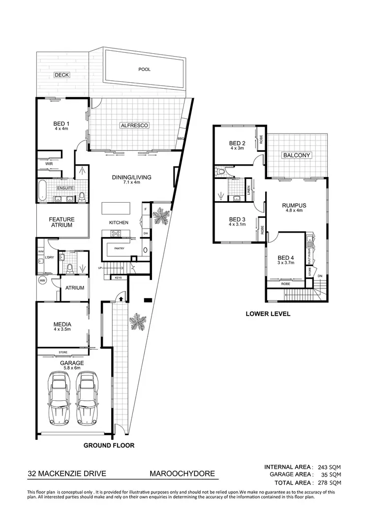 Floorplan of Homely house listing, 32 Mackenzie Drive, Maroochydore QLD 4558