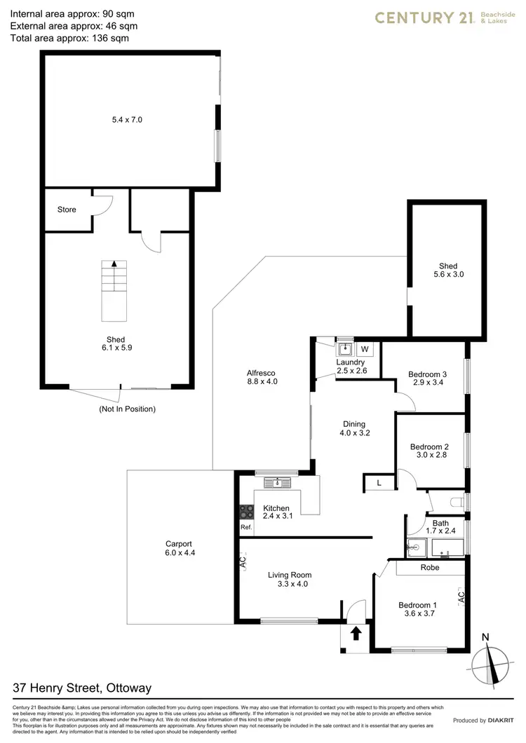 Floorplan of Homely house listing, 37 Henry Street, Ottoway SA 5013