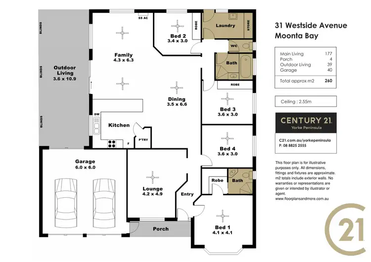 Floorplan of Homely house listing, 31 Westside Avenue, Moonta Bay SA 5558