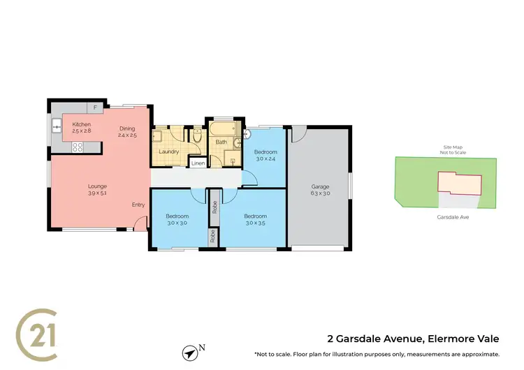 Floorplan of Homely house listing, 2 Garsdale Avenue, Elermore Vale NSW 2287