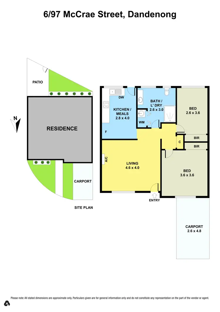 Floorplan of Homely unit listing, 6/97 McCrae Street, Dandenong VIC 3175