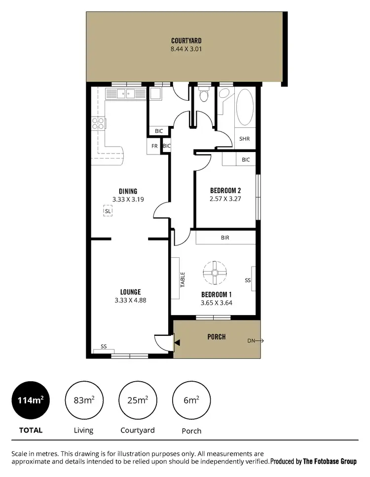 Floorplan of Homely unit listing, 1/6 Howard Street, Underdale SA 5032