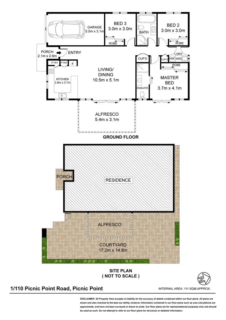 Floorplan of Homely villa listing, 1/110 Picnic Point Road, Picnic Point NSW 2213