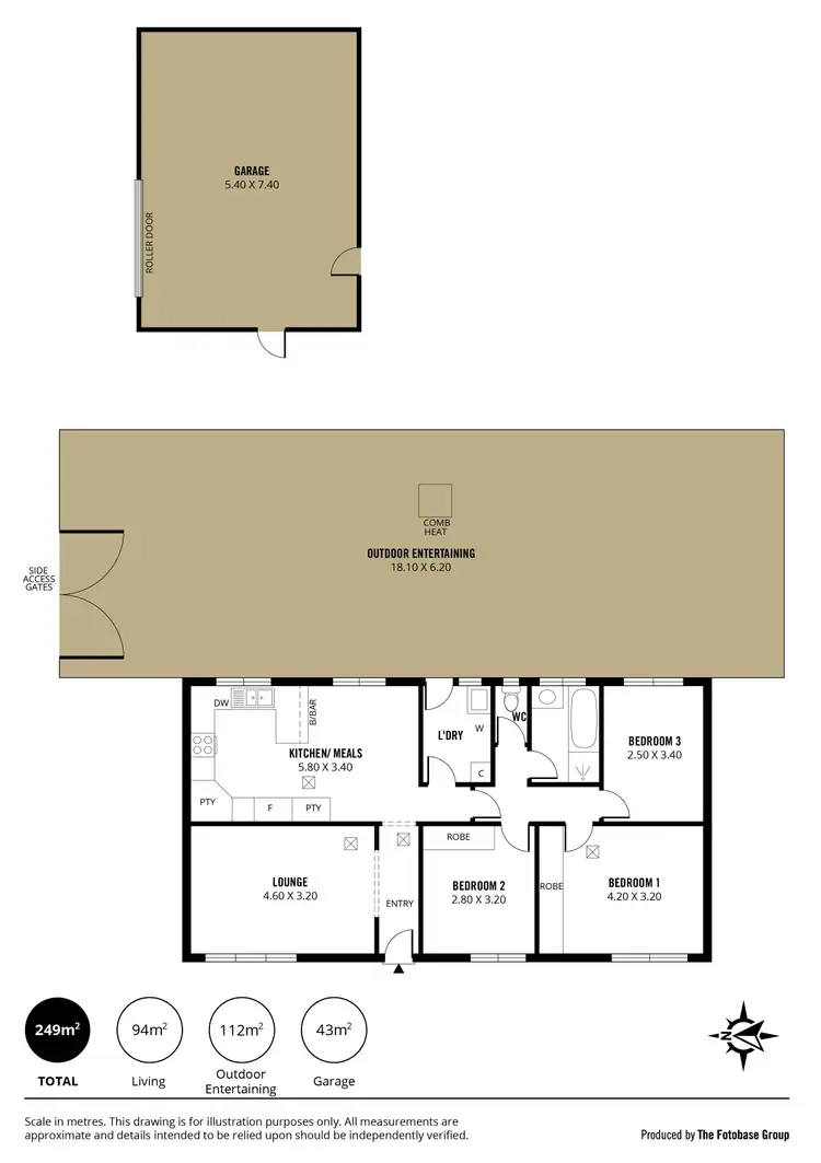 Floorplan of Homely house listing, 44 Darwendale Street, Huntfield Heights SA 5163