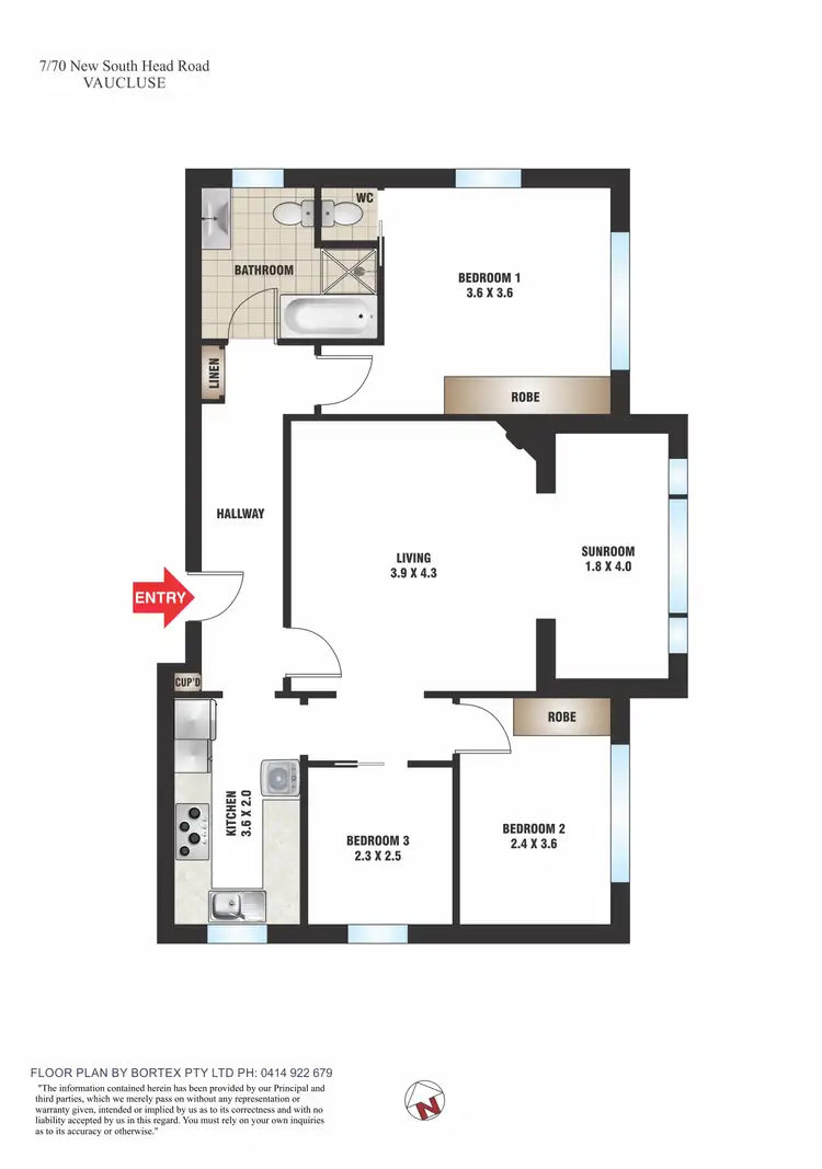 Floorplan of Homely apartment listing, 7/70 New South Head Road, Vaucluse NSW 2030
