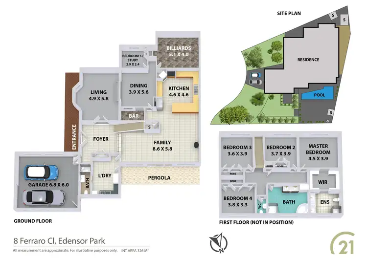 Floorplan of Homely house listing, 8 Ferraro Close, Edensor Park NSW 2176