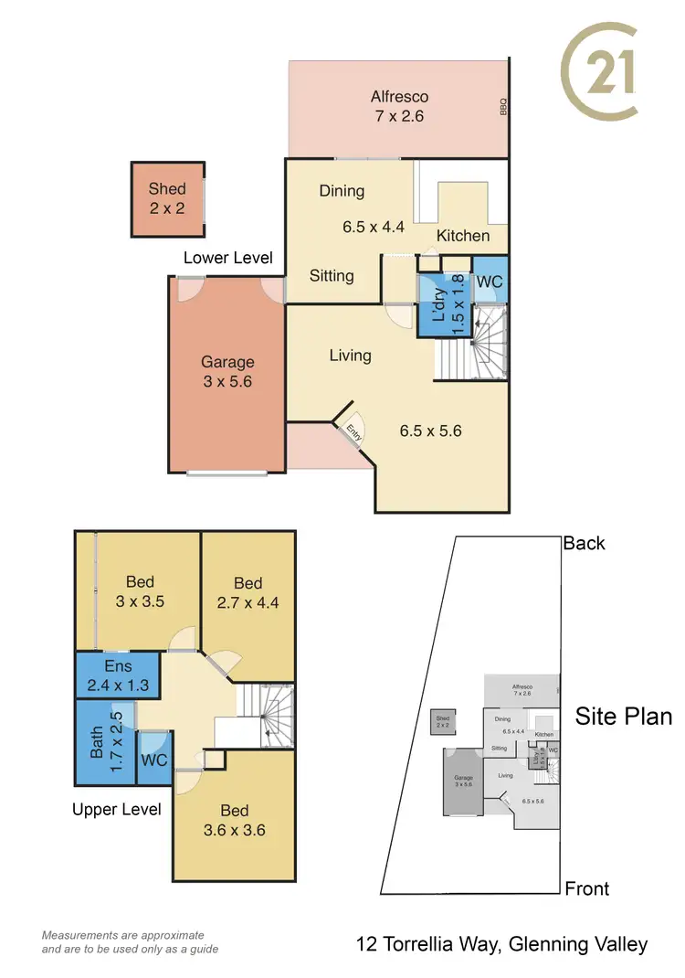 Floorplan of Homely semi-detached listing, 12 Torrellia Way, Glenning Valley NSW 2261