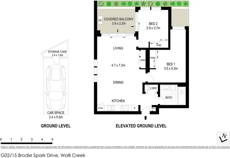 Floorplan of Homely apartment listing, G02/15 Brodie Sparke Dr, Wolli Creek NSW 2205