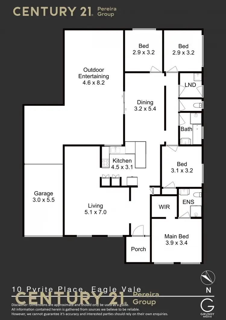 Floorplan of Homely house listing, 10 Pyrite Place, Eagle Vale NSW 2558