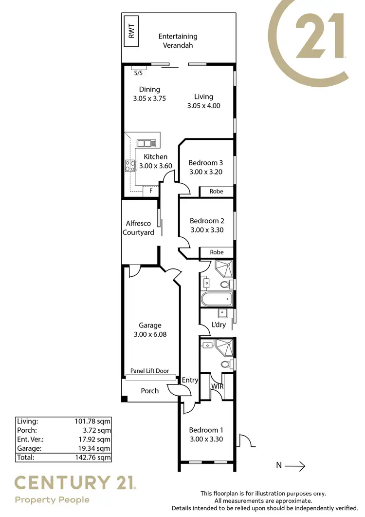 Floorplan of Homely house listing, 24 McLaren Street, Evanston Gardens SA 5116