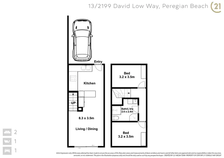 Floorplan of Homely unit listing, 13/2199-2201 David Low Way, Peregian Beach QLD 4573