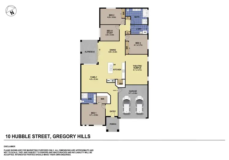 Floorplan of Homely house listing, 10 Hubble Street, Gregory Hills NSW 2557