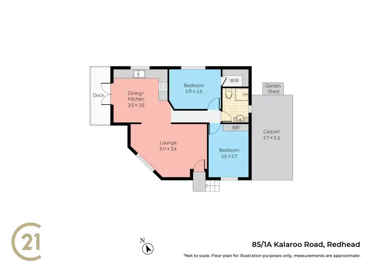 Floorplan of Homely villa listing, 85/1A Kalaroo Road, Redhead NSW 2290