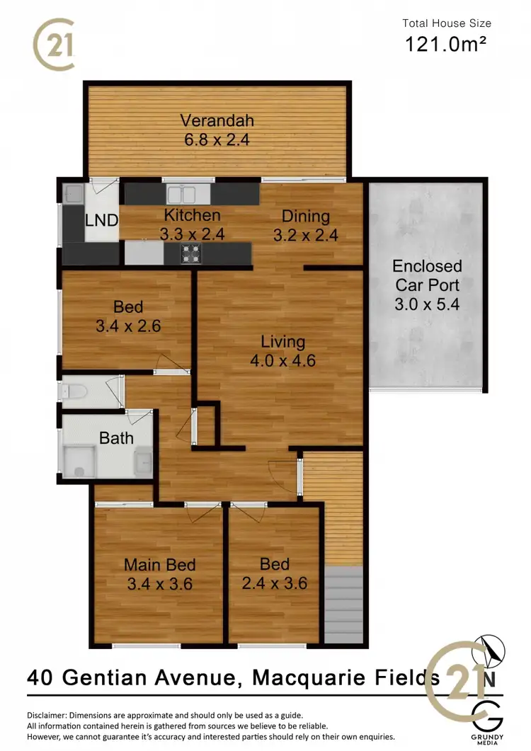 Floorplan of Homely house listing, 40 Gentian Avenue, Macquarie Fields NSW 2564