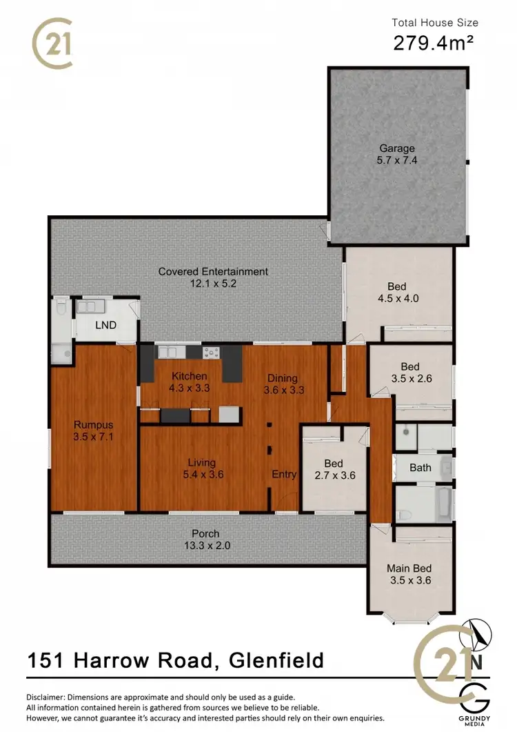 Floorplan of Homely house listing, 151 Harrow Rd, Glenfield NSW 2167