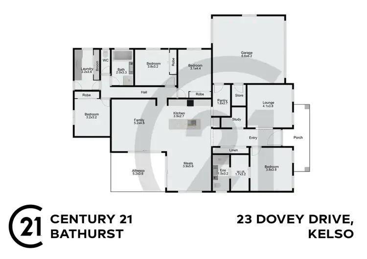 Floorplan of Homely house listing, 23 Dovey Drive, Kelso NSW 2795