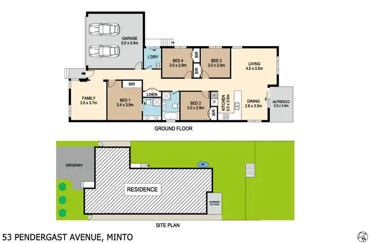 Floorplan of Homely house listing, 53 Pendergast Avenue, Minto NSW 2566