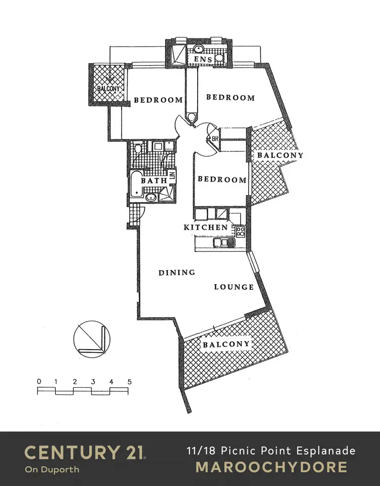 Floorplan of Homely unit listing, 11/18-22 Picnic Point Esplanade, Maroochydore QLD 4558