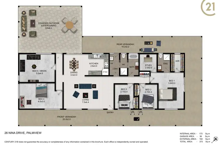 Floorplan of Homely house listing, 26 Nina Drive, Palmview QLD 4553